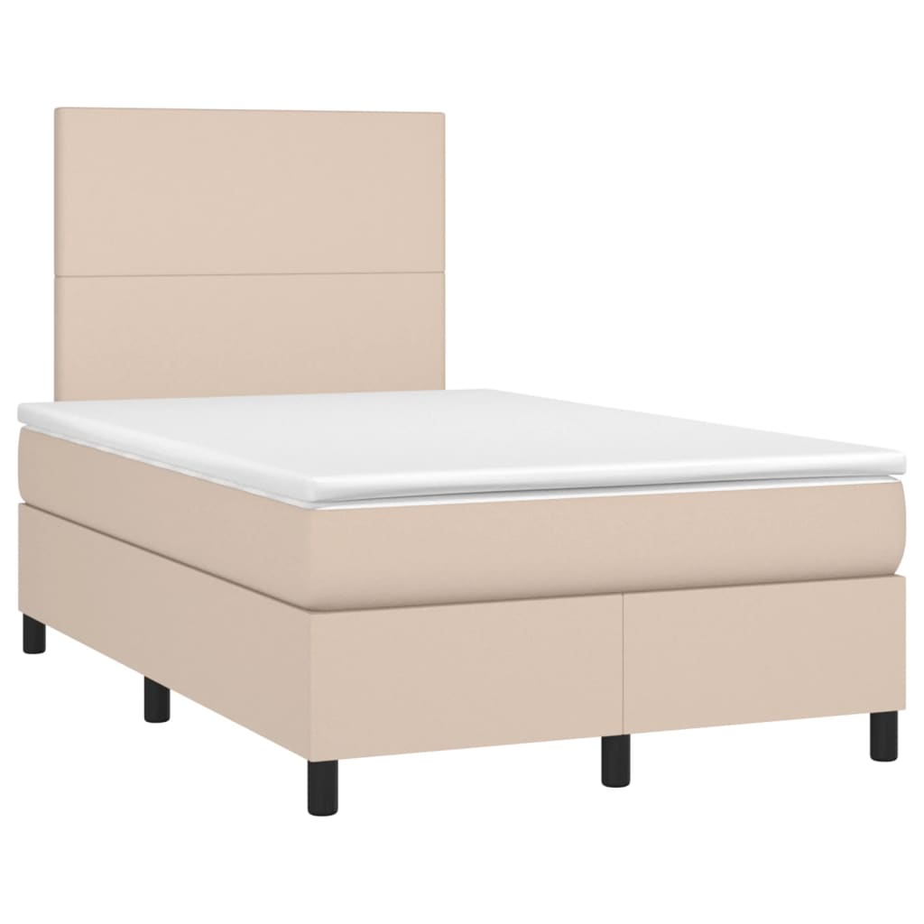 Boxspringbett mit Matratze & LED Cappuccino-Braun 120x190 cm