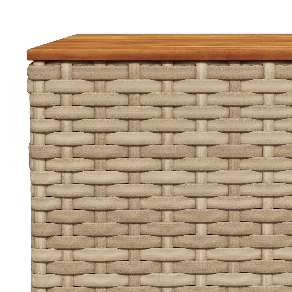 10-tlg. Garten-Sofagarnitur mit Kissen Beige Poly Rattan