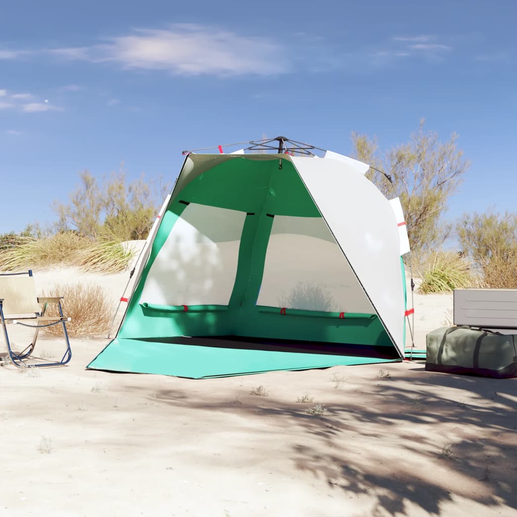 Strandzelt 3 Personen Seegrün Quick Release Wasserdicht