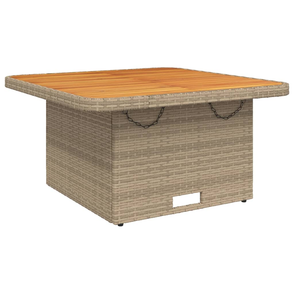 5-tlg. Garten-Essgruppe mit Kissen Beige Poly Rattan