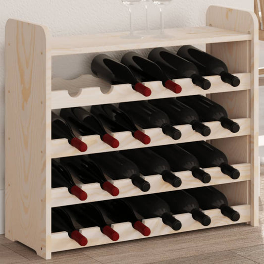 Weinregal mit Oberplatte 67,5x25x60 cm Massivholz Kiefer