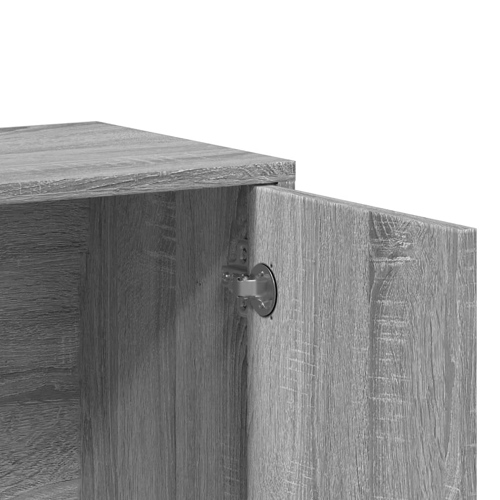 Sideboards 2 Stk. Grau Sonoma-Eiche 60x31x70 cm Holzwerkstoff