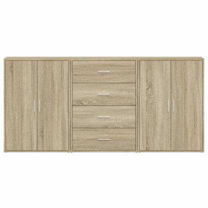 Sideboards 3 Stk. Sonoma-Eiche 60x31x84 cm Holzwerkstoff