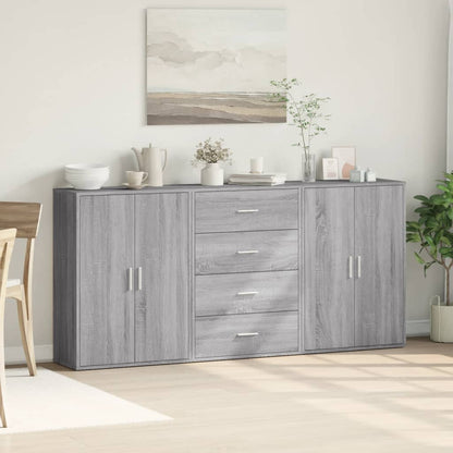 Sideboards 3 Stk. Grau Sonoma 60x31x84 cm Holzwerkstoff
