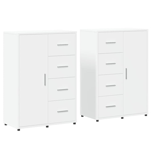 Sideboards 2 Stk. Weiß 60x31x84 cm Holzwerkstoff