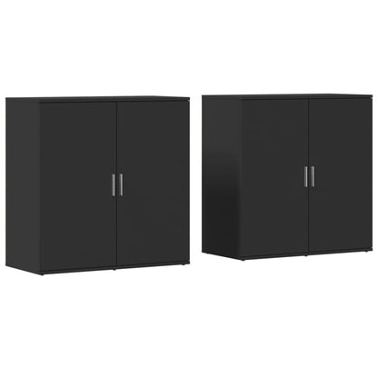 Sideboards 2 Stk. Schwarz 79x38x80 cm Holzwerkstoff