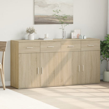 Sideboards 2 Stk. Sonoma-Eiche 79x38x80 cm Holzwerkstoff