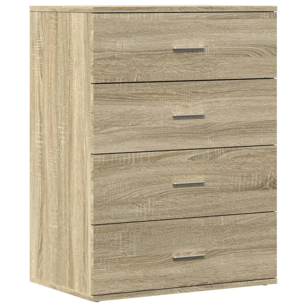 Sideboards 2 Stk. Sonoma-Eiche 60x39x80 cm Holzwerkstoff