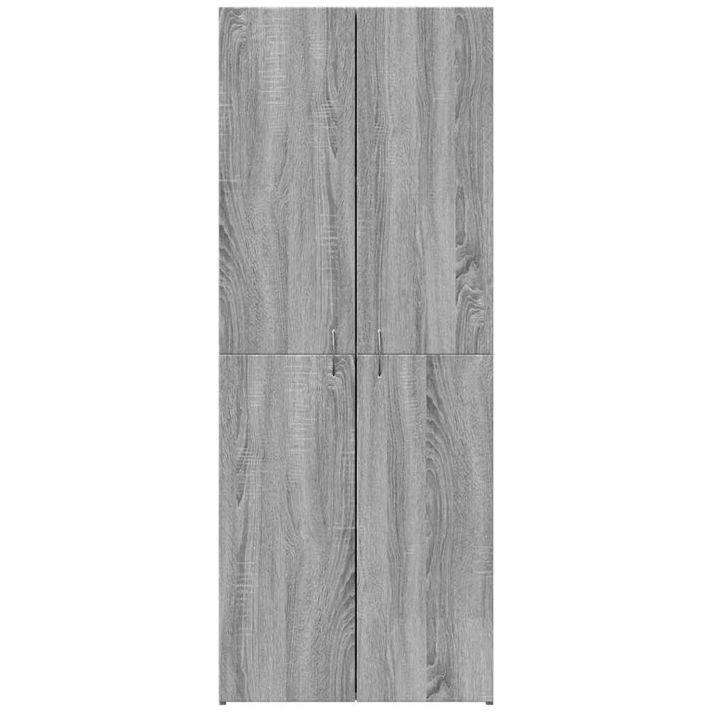 Aktenschrank Grau Sonoma 60x32x153 cm Holzwerkstoff