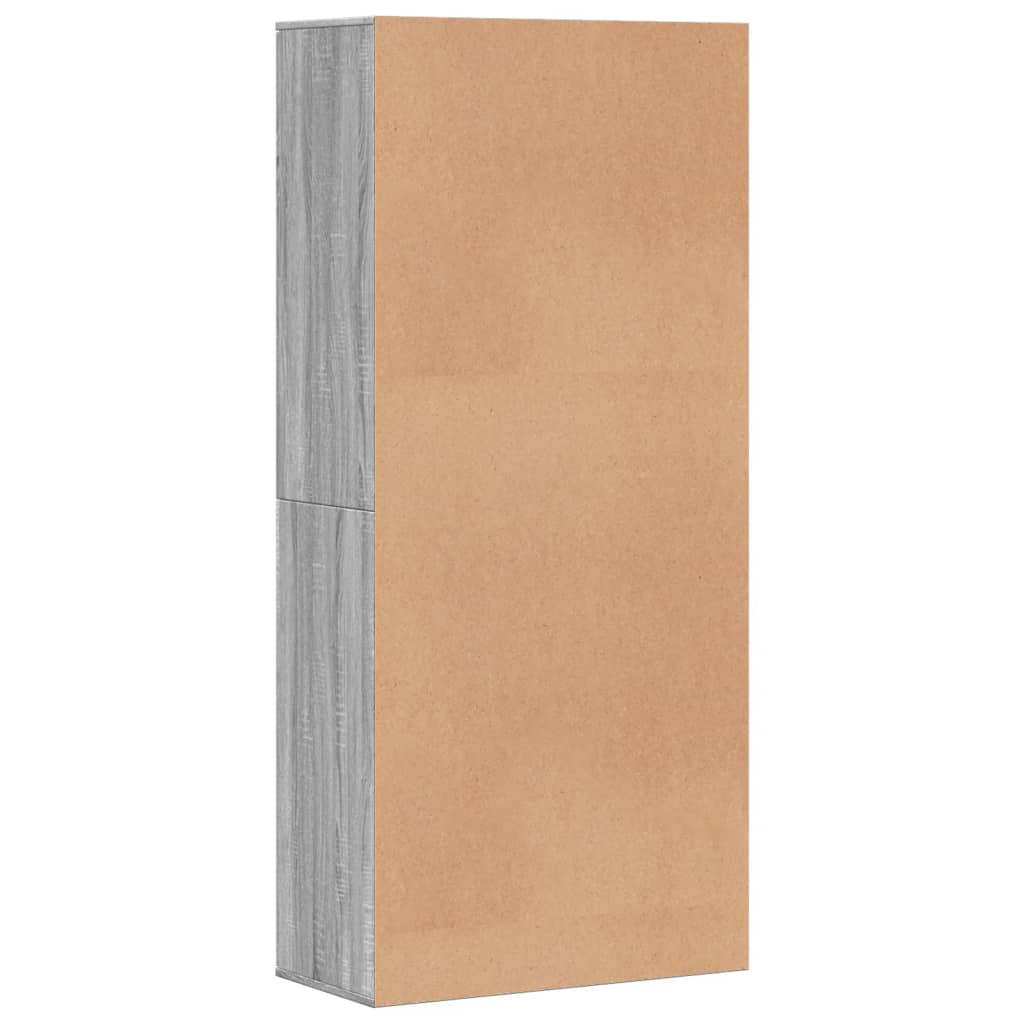 Schuhschrank Grau Sonoma 80x39x178 cm Holzwerkstoff