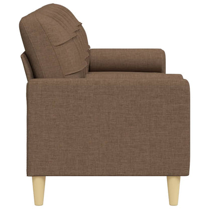 3-Sitzer-Sofa mit Zierkissen Braun 210 cm Stoff