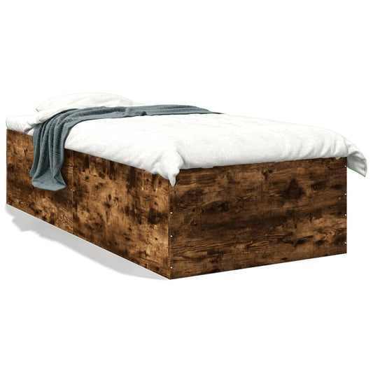 Bettgestell Räuchereiche 90x200 cm Holzwerkstoff