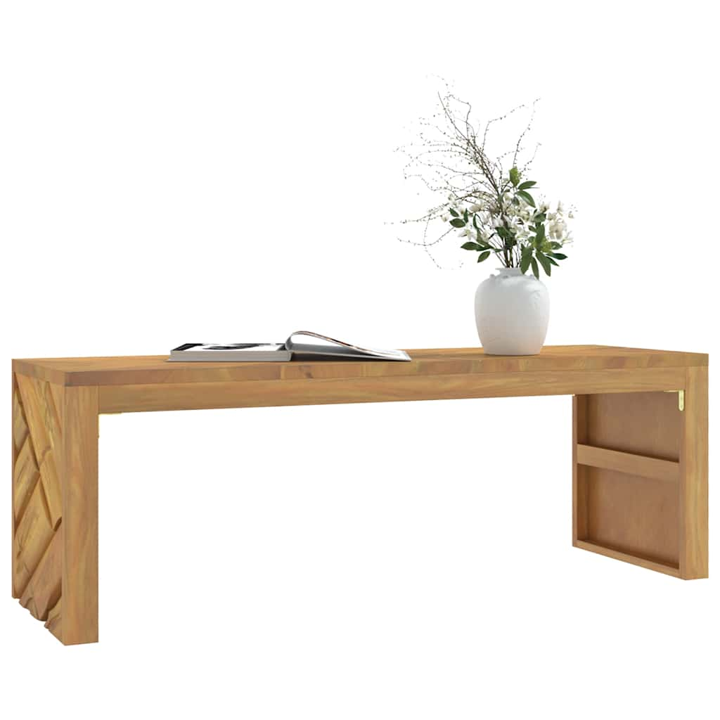 Couchtisch 110x35x38 cm Massivholz Teak