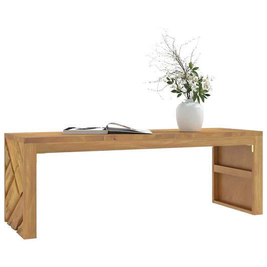 Couchtisch 110x35x38 cm Massivholz Teak