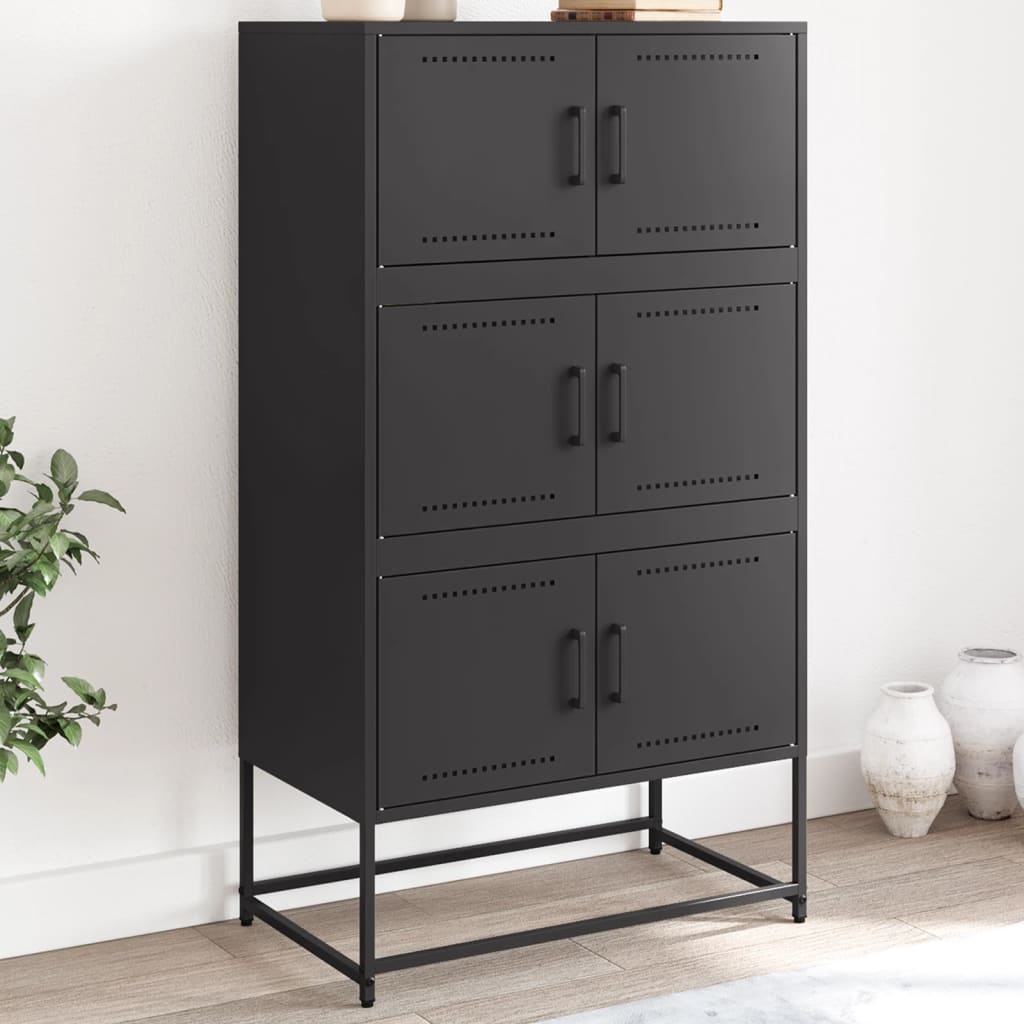 Sideboard Schwarz 68,5x38,5x123,5 cm Stahl