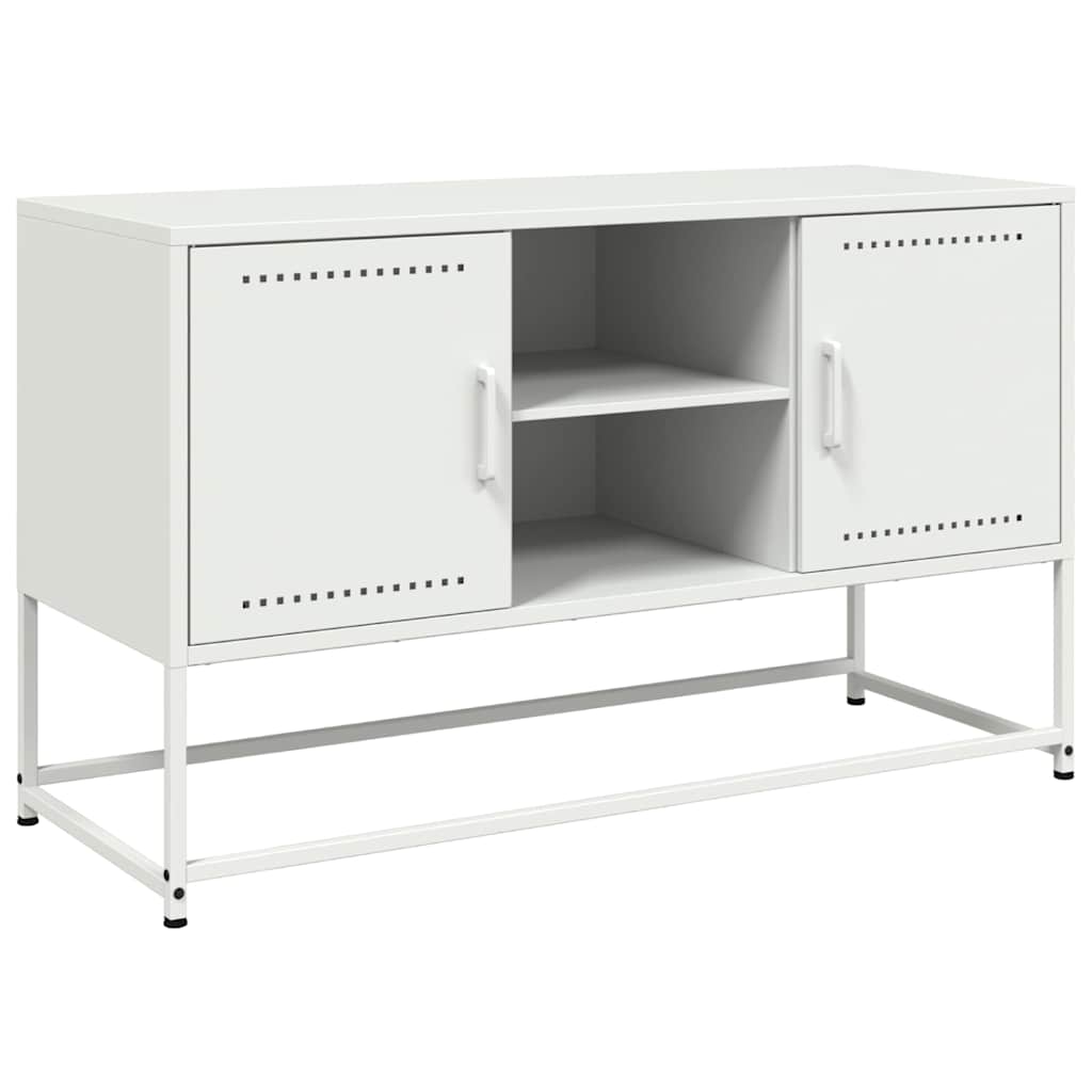 TV-Schrank Weiß 100,5x39x60,5 cm Stahl