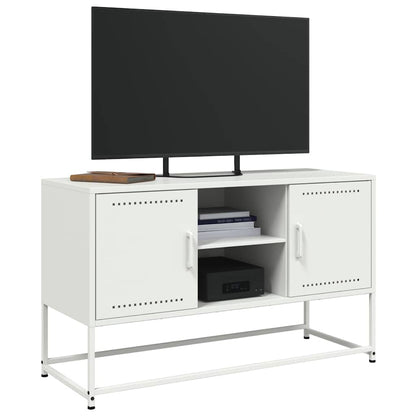 TV-Schrank Weiß 100,5x39x60,5 cm Stahl