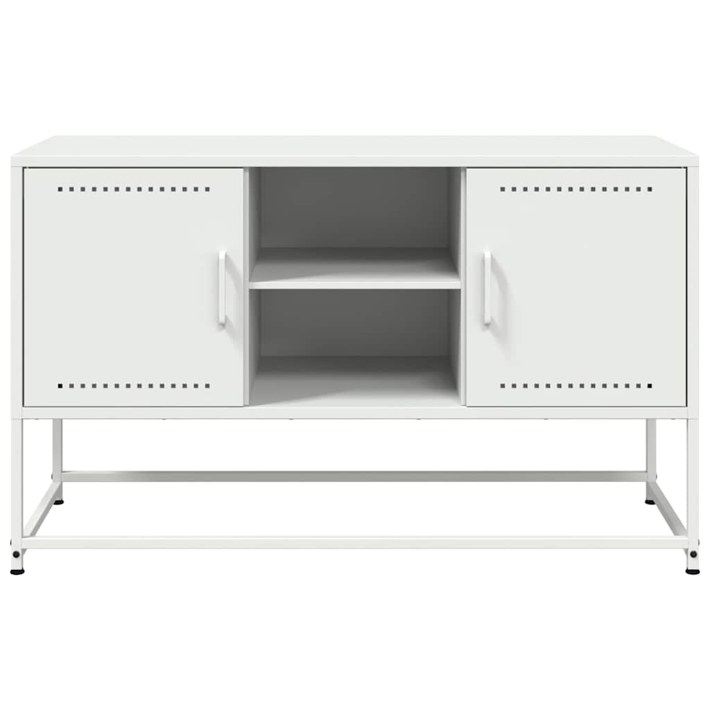 TV-Schrank Weiß 100,5x39x60,5 cm Stahl