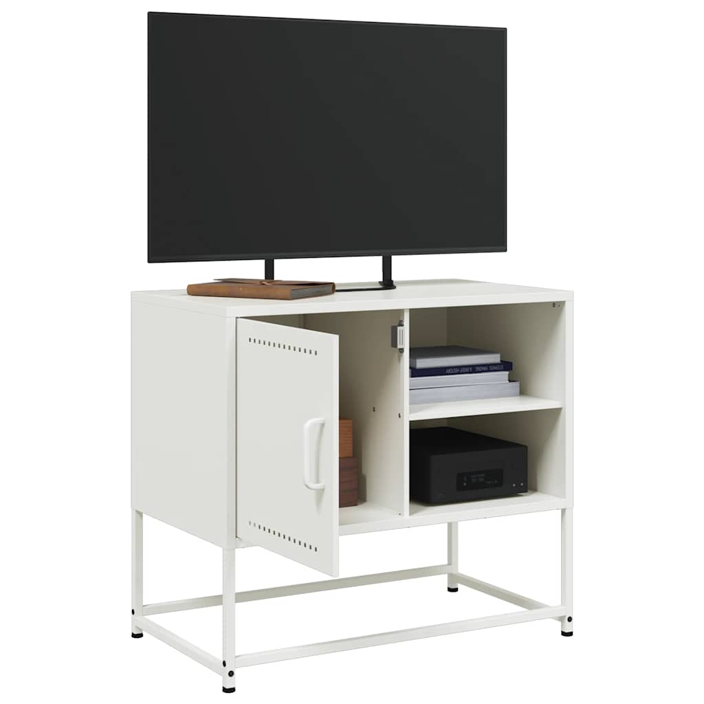 TV-Schrank Weiß 68x39x60,5 cm Stahl