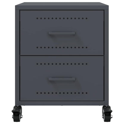 Nachttische 2 Stk. Anthrazit 36x39x43,5 cm Stahl