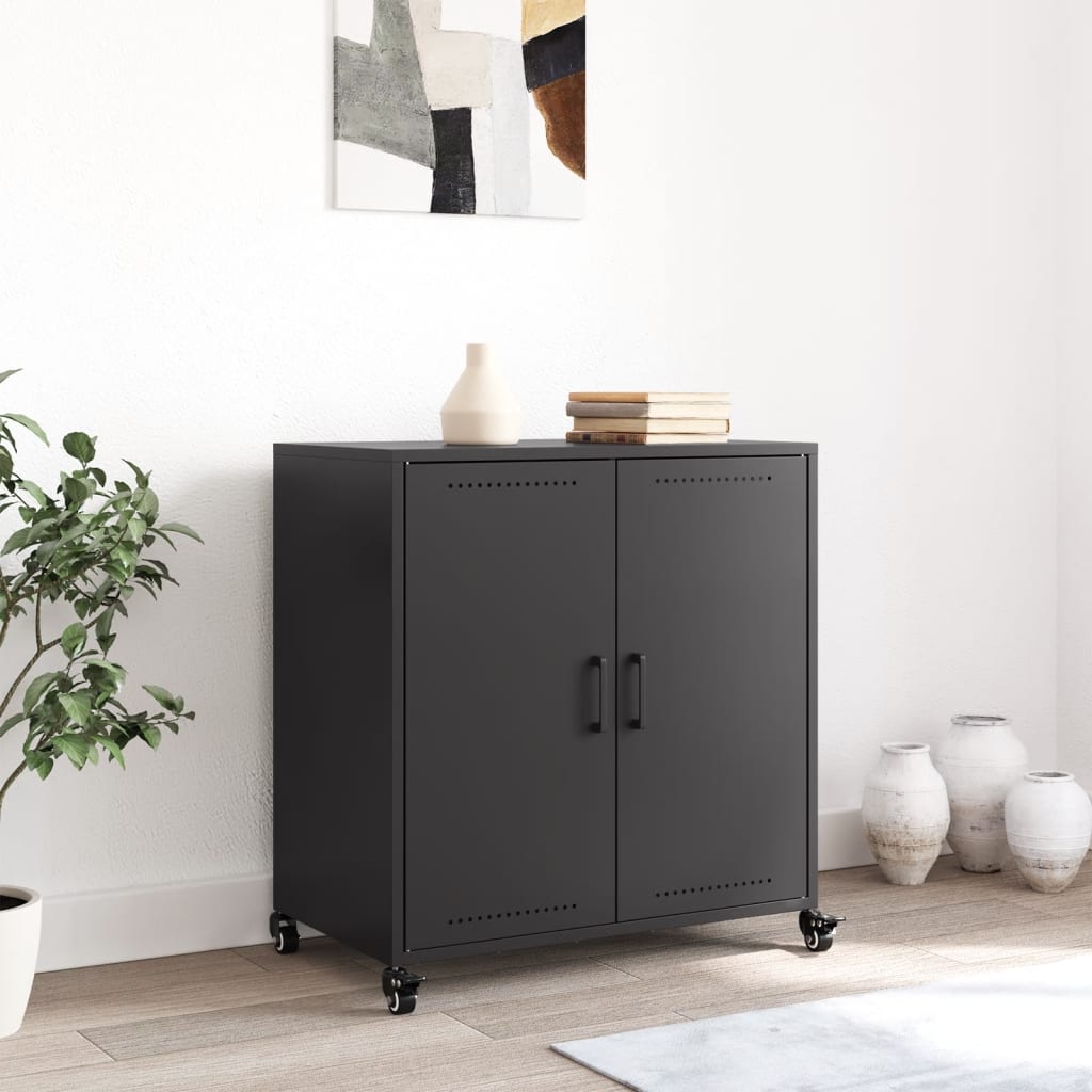 Sideboard Schwarz 68,5x39x72 cm Stahl