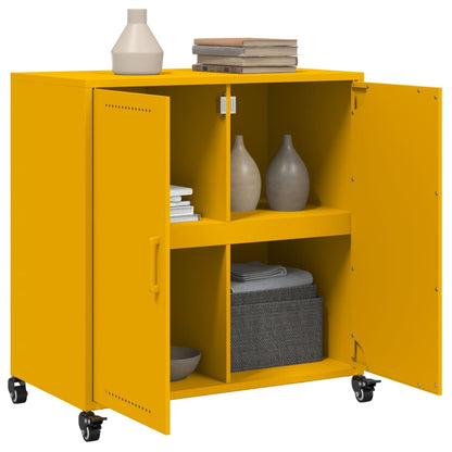 Sideboard Senfgelb 68x39x72 cm Stahl