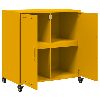 Sideboard Senfgelb 68x39x72 cm Stahl