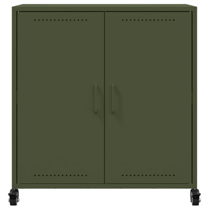 Sideboard Olivgrün 68x39x72 cm Stahl
