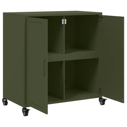 Sideboard Olivgrün 68x39x72 cm Stahl