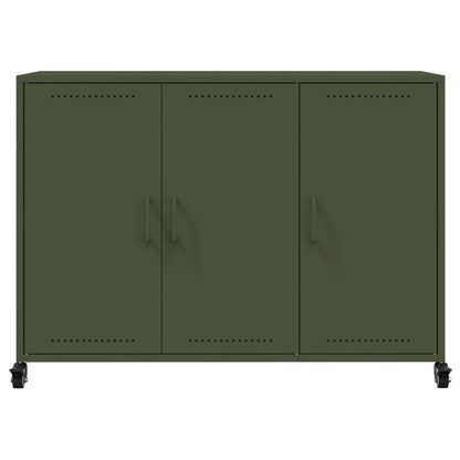 Sideboard Olivgrün 100,5x39x72 cm Stahl
