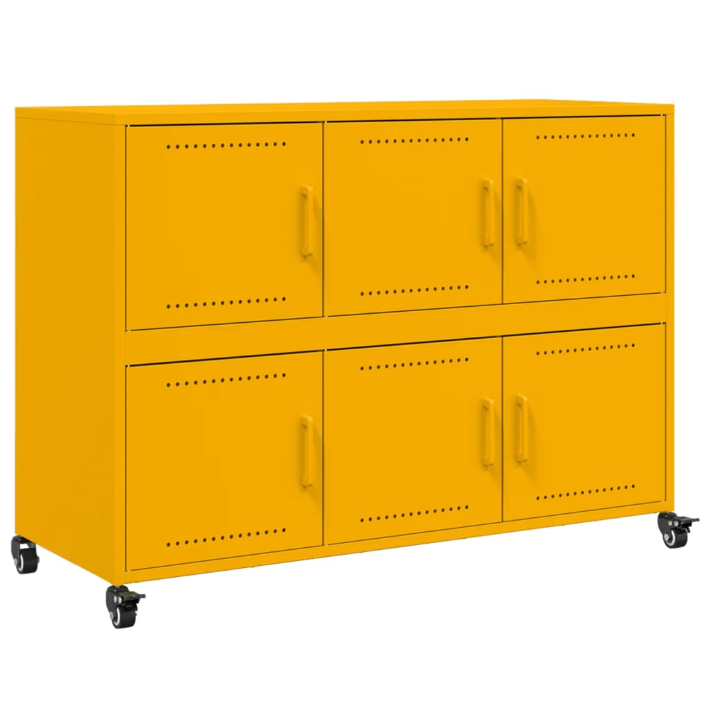 Sideboard Senfgelb 100,5x39x72 cm Stahl