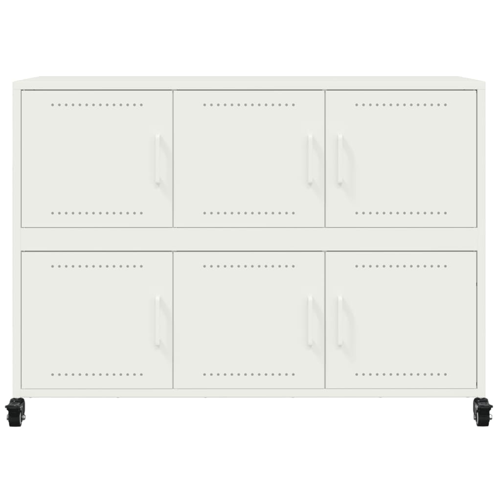 Sideboard Weiß 100,5x39x72 cm Stahl