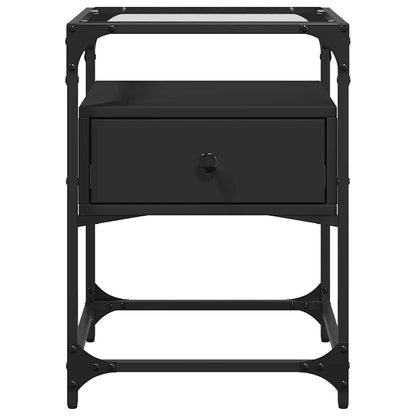 Nachttische 2 Stk. Schwarz 40x40x55 cm Holzwerkstoff