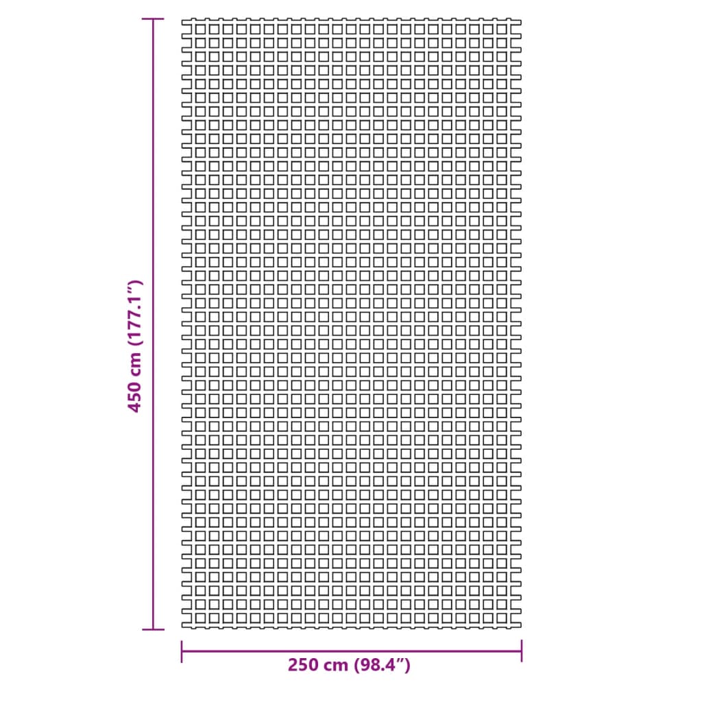 Campingteppich Anthrazit 4,5x2,5 m