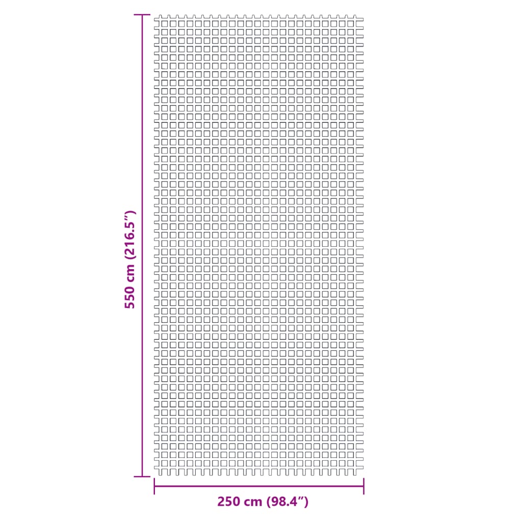 Campingteppich Anthrazit 5,5x2,5 m