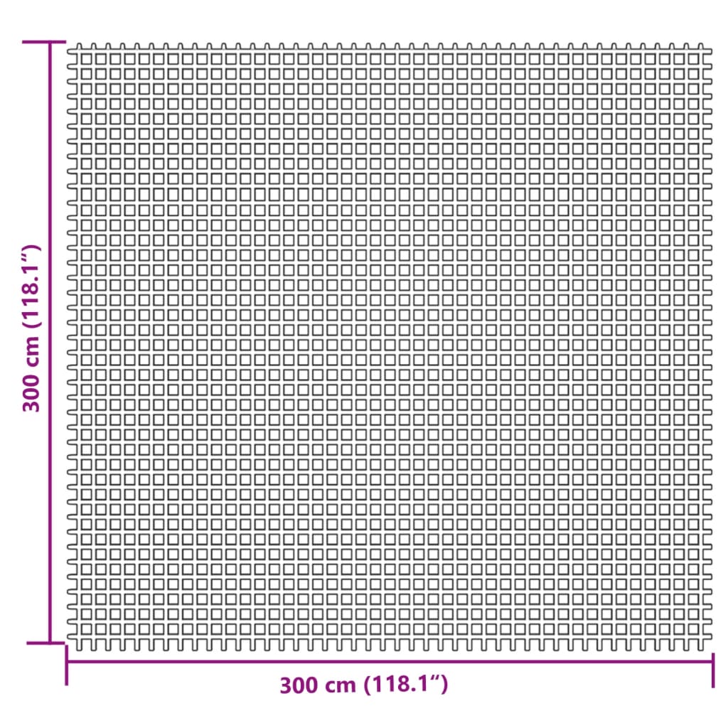 Campingteppich Hellgrau 3x3 m