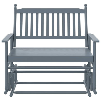 Schaukelbank Grau 118x70x104,5 cm Massivholz Pappel