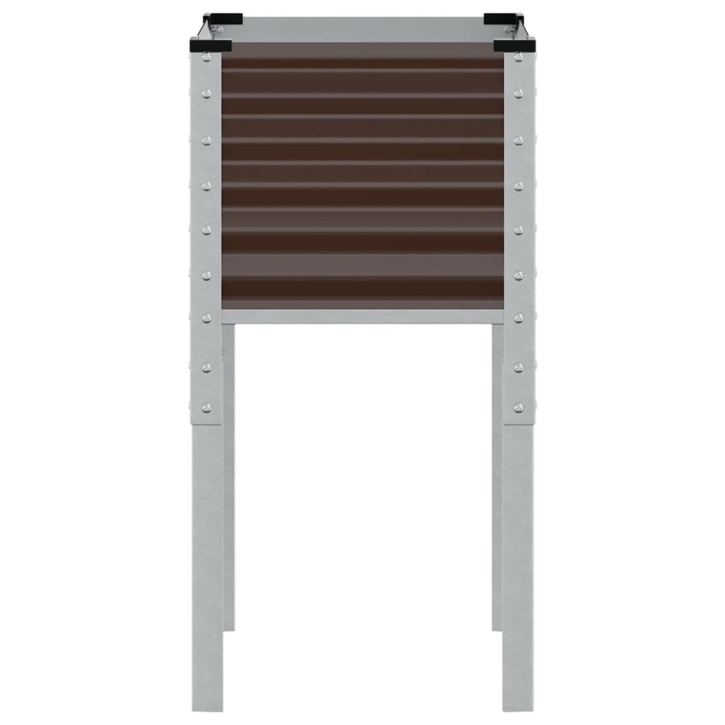 Garten-Pflanzgefäß Braun 45 x 45 x 88 cm Stahl