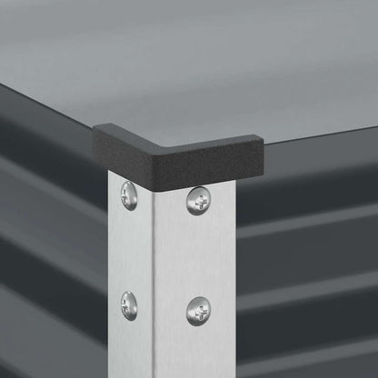 Garten-Pflanzgefäß Anthrazit 45 x 45 x 88 cm Stahl