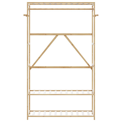Kleiderständer mit Ablagen 110x40x175 cm Bambus