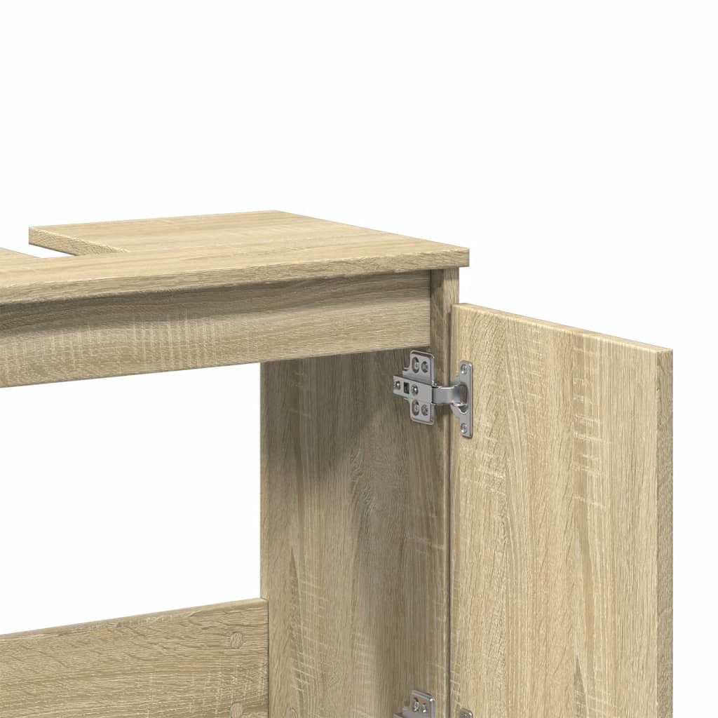 Waschbeckenunterschrank Sonoma-Eiche 58x33x60 cm Holzwerkstoff