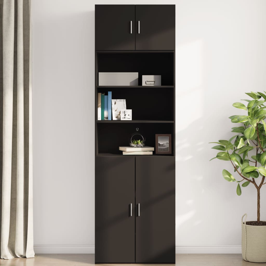 Wandschrank Schwarz 70x42,5x40 cm Holzwerkstoff