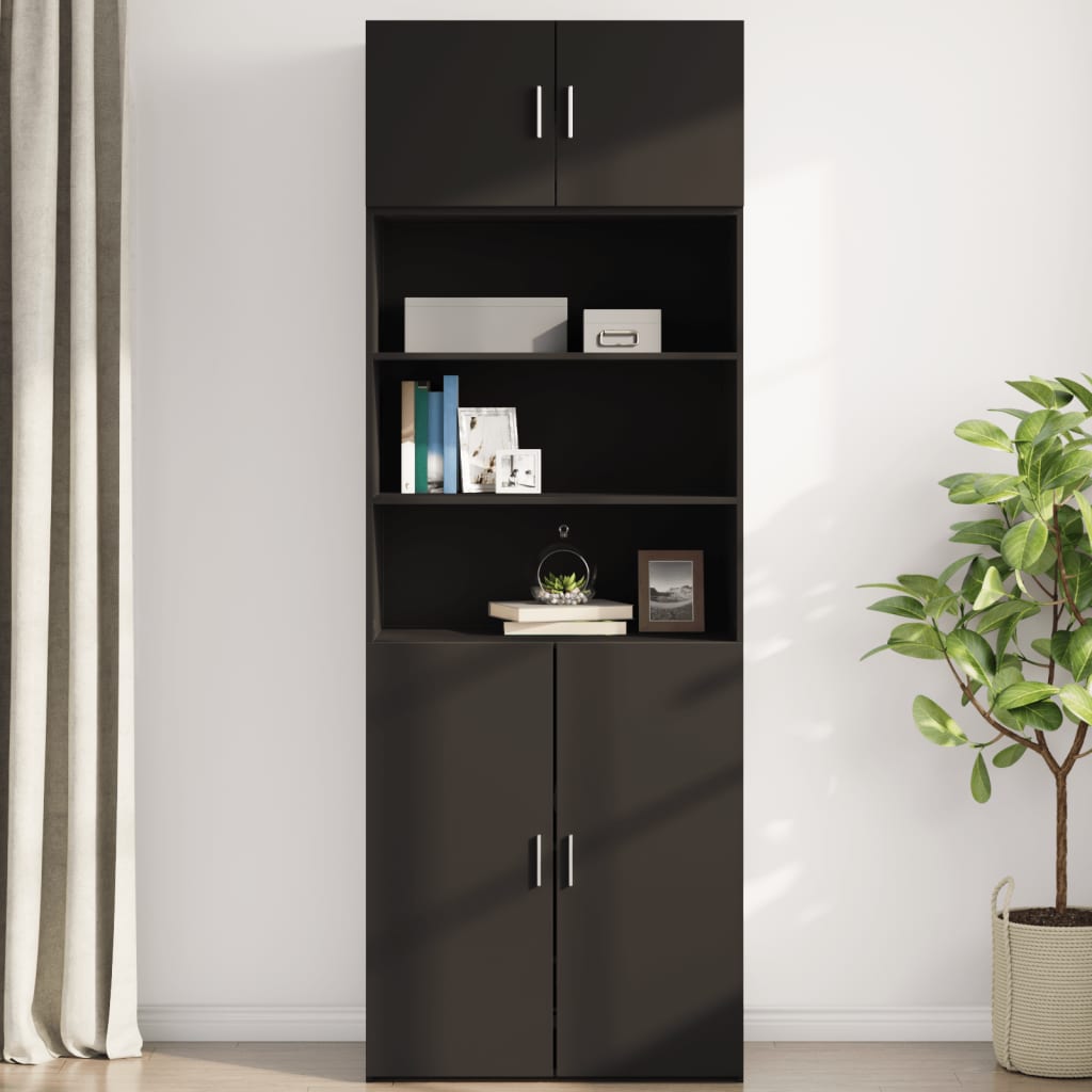 Wandschrank Schwarz 80x42,5x40 cm Holzwerkstoff