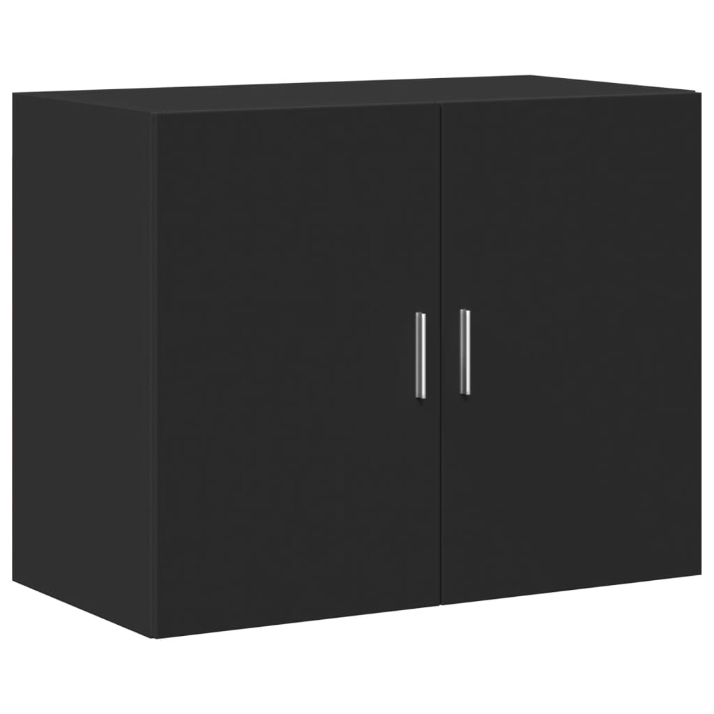 Wandschrank Schwarz 80x42,5x64 cm Holzwerkstoff