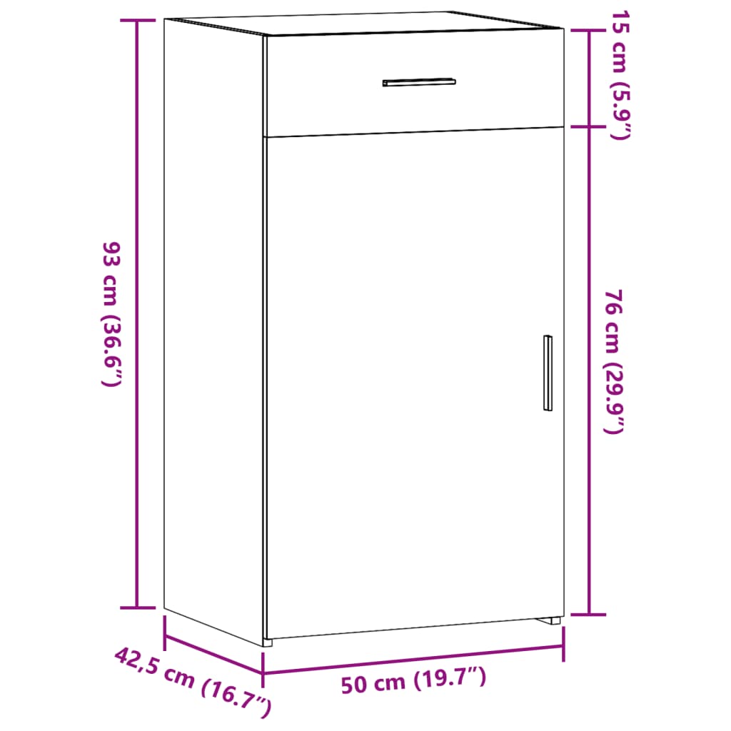 Sideboard Betongrau 50x42,5x93 cm Holzwerkstoff