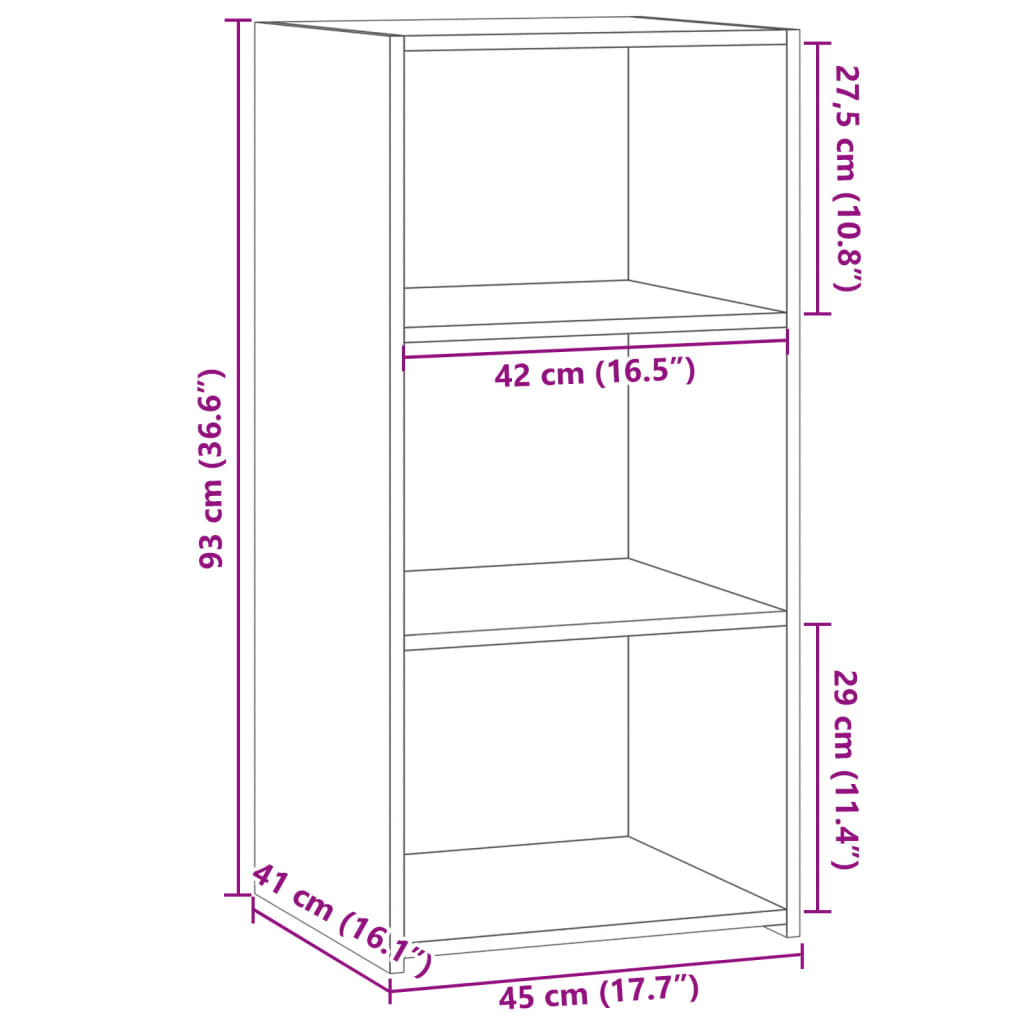 Sideboard Weiß 45x41x93 cm Holzwerkstoff