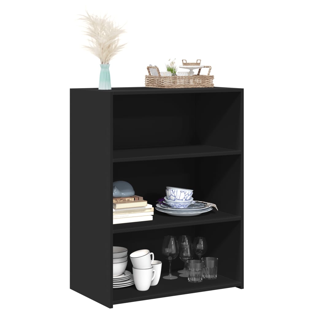 Sideboard Schwarz 70x41x93 cm Holzwerkstoff