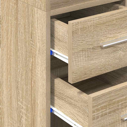 Hochschrank Schmal Sonoma-Eiche 30x42,5x225 cm Holzwerkstoff