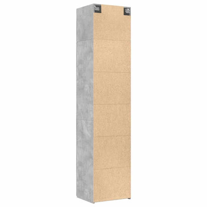 Hochschrank Schmal Betongrau 50x42,5x225 cm Holzwerkstoff