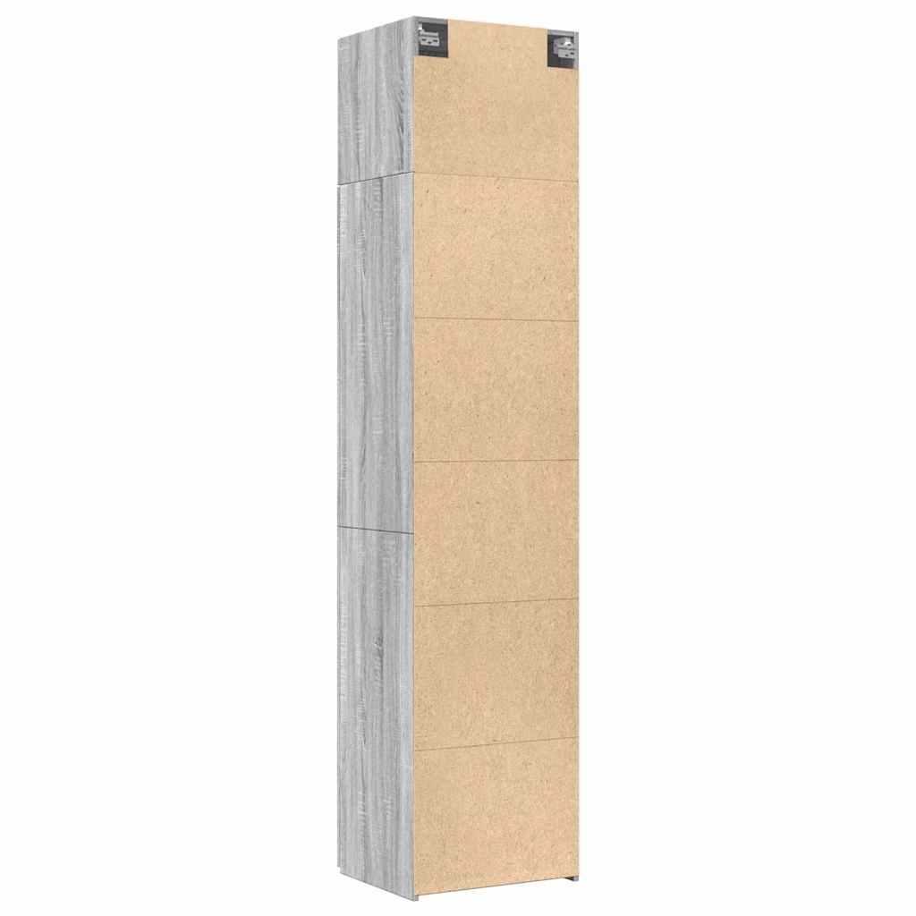 Hochschrank Schmal Grau Sonoma 50x42,5x225 cm Holzwerkstoff